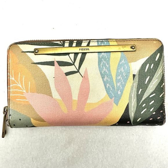 Fossil Handbags - Fossil Liza Zip Clutch Multicolor Floral Tropical SL6566919